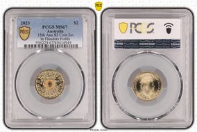 2023 $2 35th Ann $2 Coin Set Colorized In Flanders Fields MS67