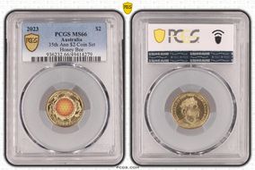 2023 $2 35th Ann $2 Coin Set Colorized Honey Bee MS66