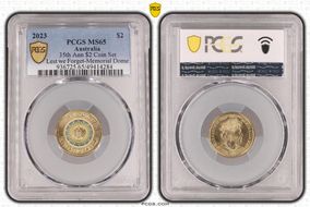 2023 $2 35th Ann $2 Coin Set Colorized Lest We Forget-Memorial Dome MS65