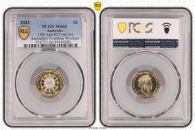 2023 $2 35th Ann $2 Coin Set Colorized Australia's Frontline Workers MS66