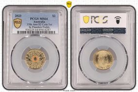 2023 $2 35th Ann $2 Coin Set Colorized In Flanders Fields MS64