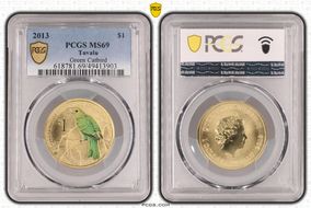 2013 $1 Green Catbird MS69