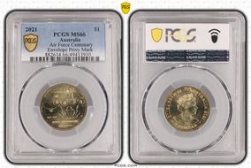 2021 $1 Air Force Centenary Envelope Privy Mark MS66