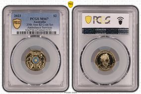 2023 $2 35th Ann $2 Coin Set Colorized Ambulance Services MS67