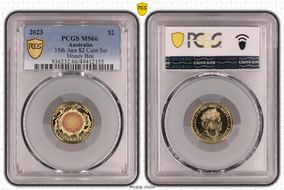 2023 $2 35th Ann $2 Coin Set Colorized Honey Bee MS66