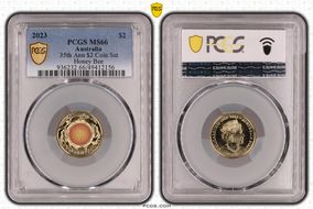 2023 $2 35th Ann $2 Coin Set Colorized Honey Bee MS66