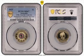 2023 $2 35th Ann $2 Coin Set Colorized Indigenous Military Service MS67