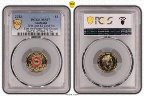 2023 $2 35th Ann $2 Coin Set Colorized Lest we Forget-War Graves MS67