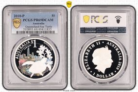 2010-P $1 Queensland-Sea Turtle PR69DCAM