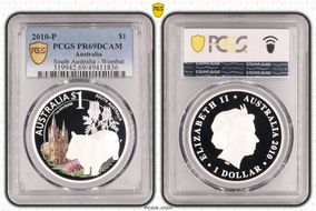 2010-P $1 South Australia - Wombat PR69DCAM