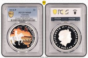 2014-P $1 Australian Stockman PR69DCAM