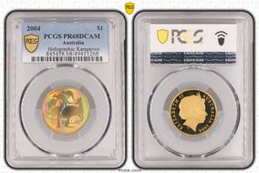 2004 $1 Holographic Kangaroos PR68DCAM