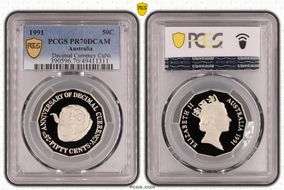 1991 50C Decimal Currency CuNi PR70DCAM