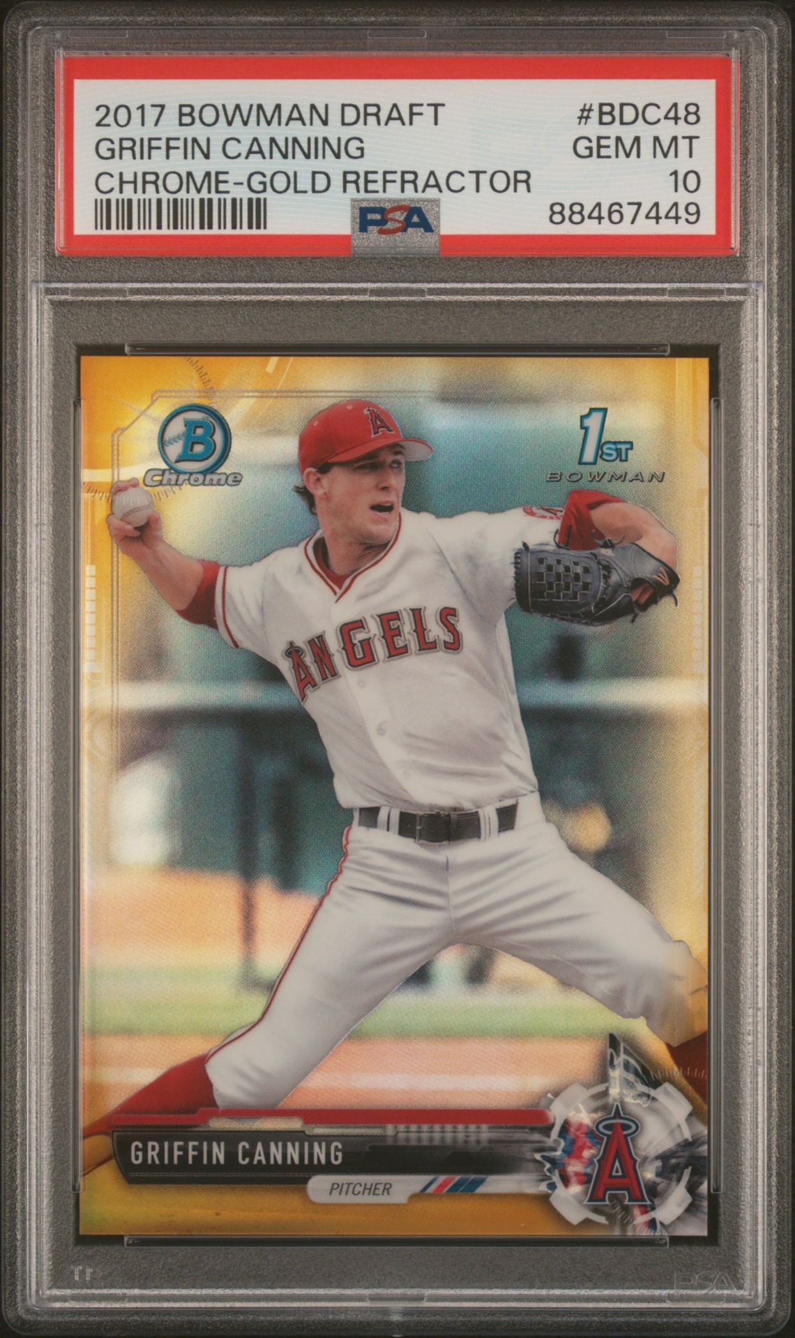 2017 Bowman BOWMAN DRAFT Gold Refractor #BDC48 Griffin Canning front
