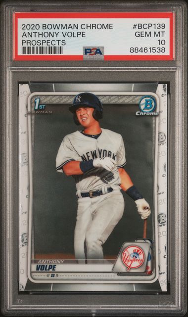 2020 Bowman BOWMAN CHROME PROSPECTS #BCP139 Anthony Volpe front