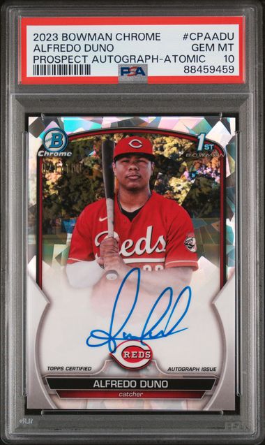 2023 Bowman Bowman Chrome Atomic Refractor Alfredo Duno front