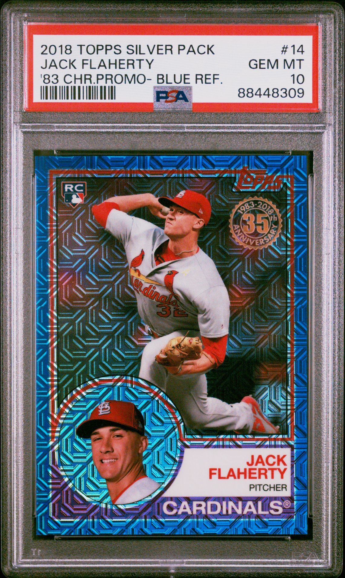 2018 Topps TOPPS SILVER PACK 1983 CHROME PROMO '83 CHR.PROMO- BLUE REF. #14 Jack Flaherty front