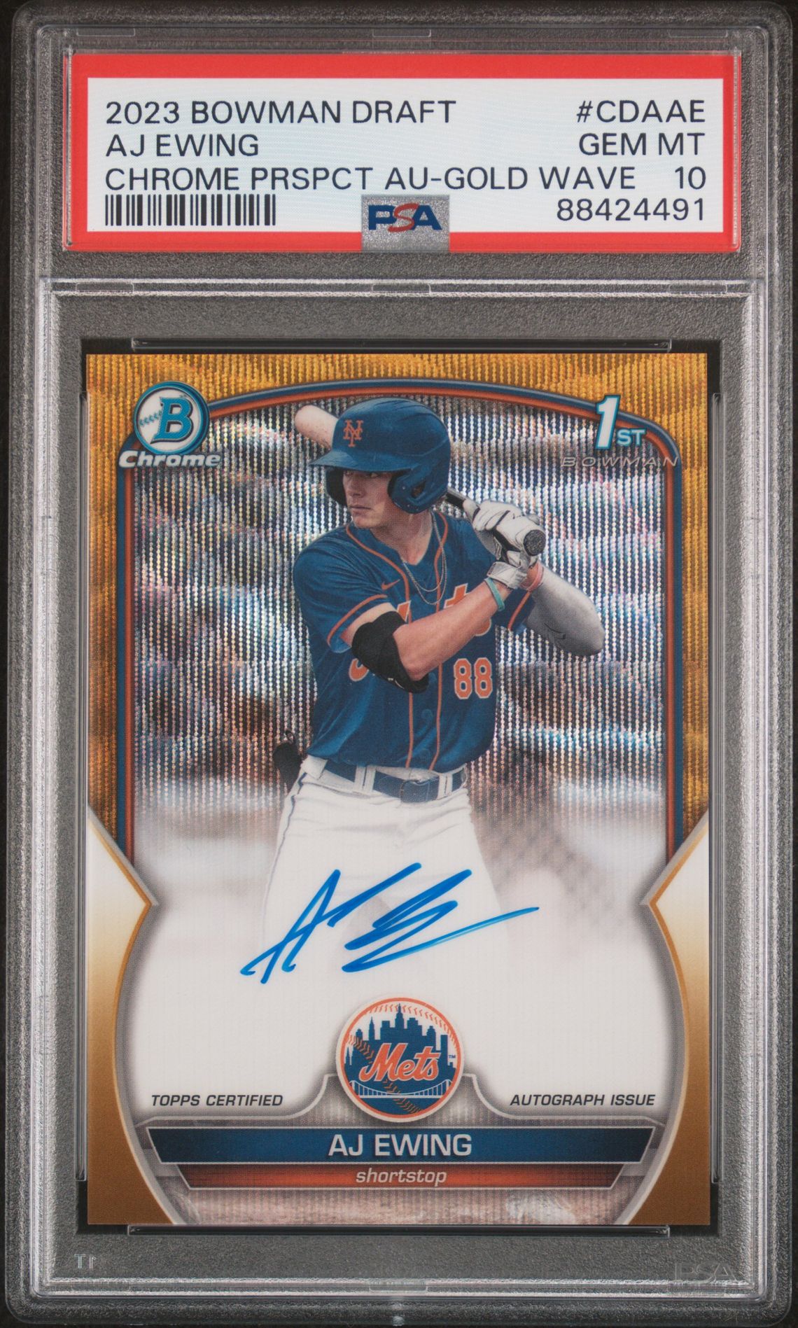 2023 Bowman Bowman Chrome Refractor #CDAAE Aj Ewing front