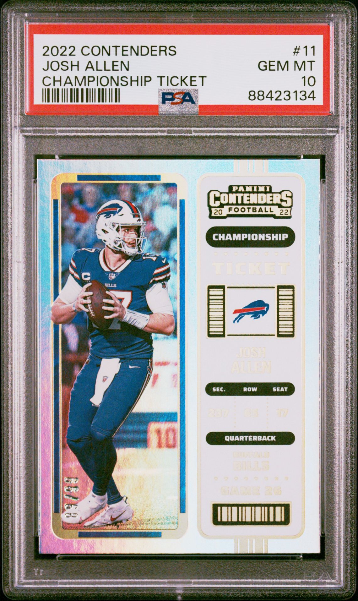 2022 Panini PANINI CONTENDERS CHAMPIONSHIP TICKET #11 Josh Allen front