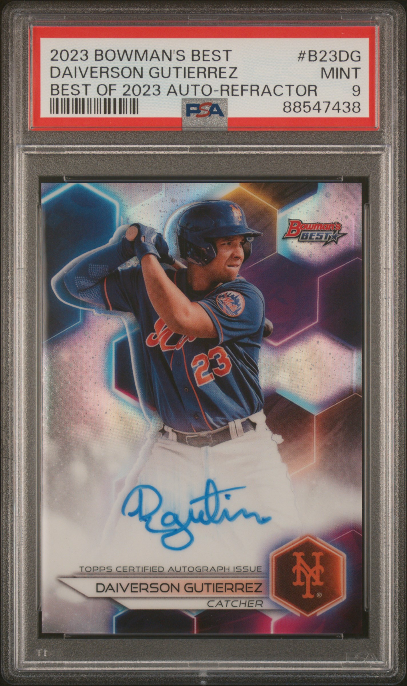 2023 Bowman's Best Best Of 2023 Autographs Daiverson Gutierrez #B23Dg (Best Of 2023 Auto-Refractor) Mint 9 front