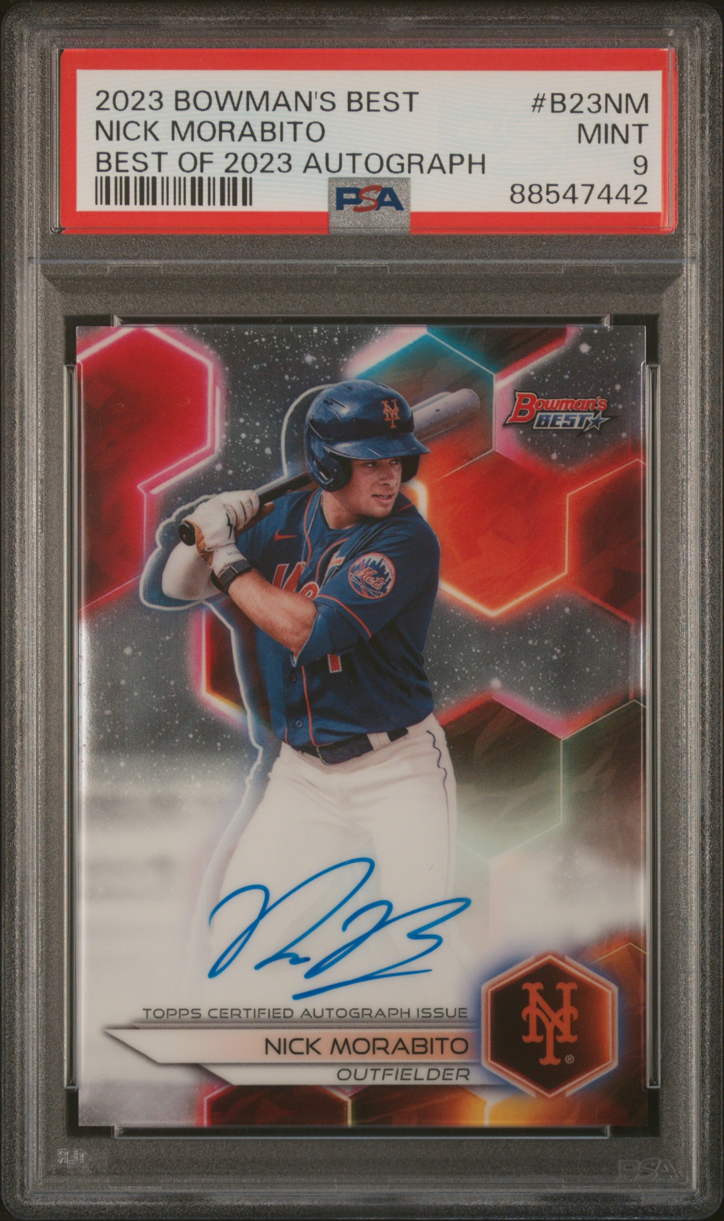 2023 Bowman's Best Best Of 2023 Autographs Nick Morabito #B23Nm Mint 9 front