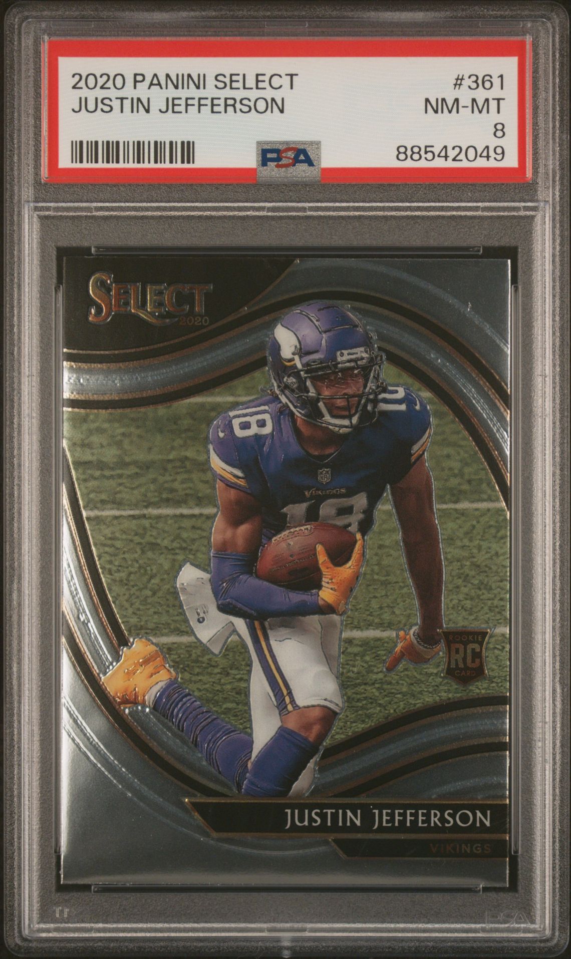 2020 Panini Select Justin Jefferson #361 Nm-Mt 8 front