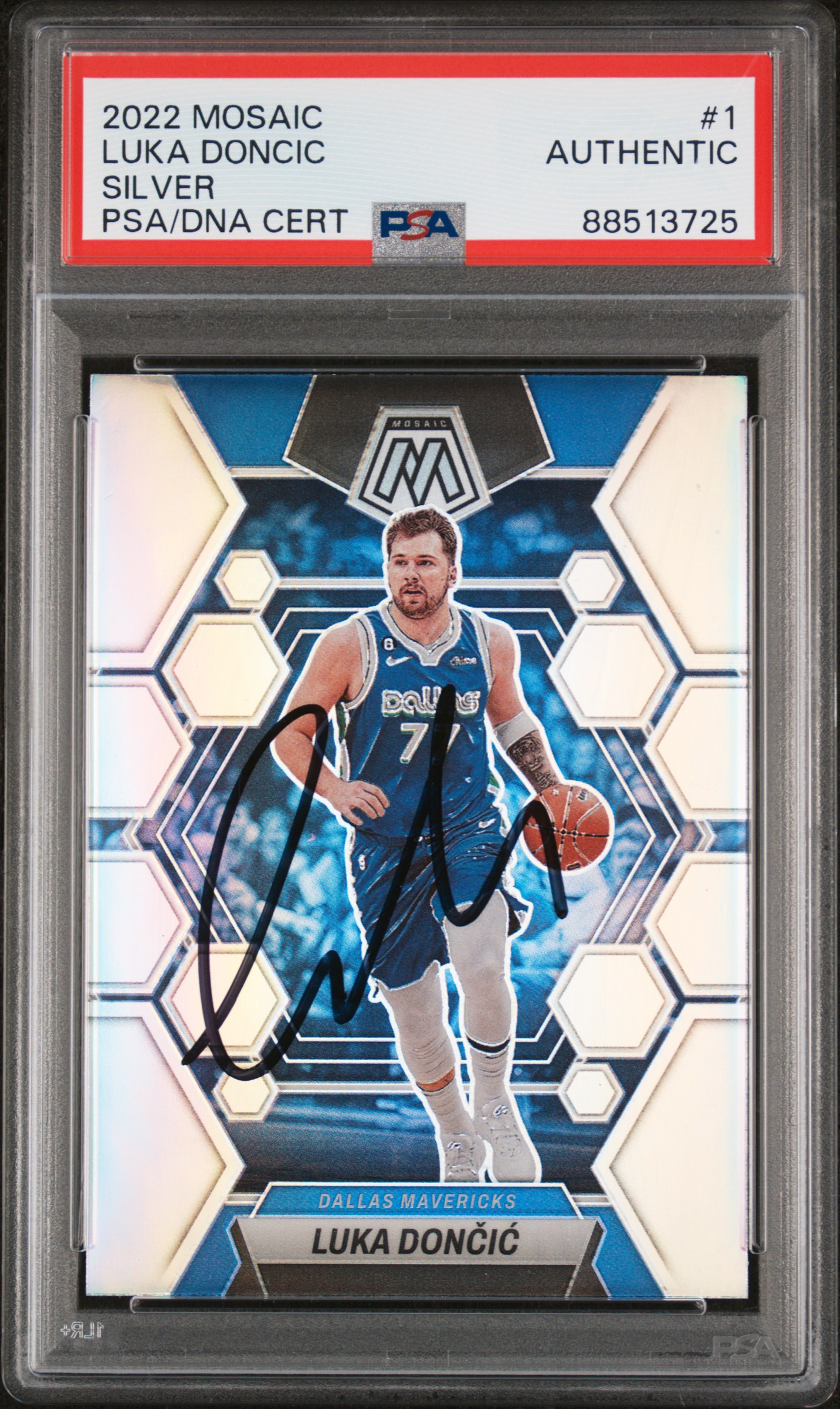 2022 Panini Mosaic Luka Doncic #1 (Silver) front