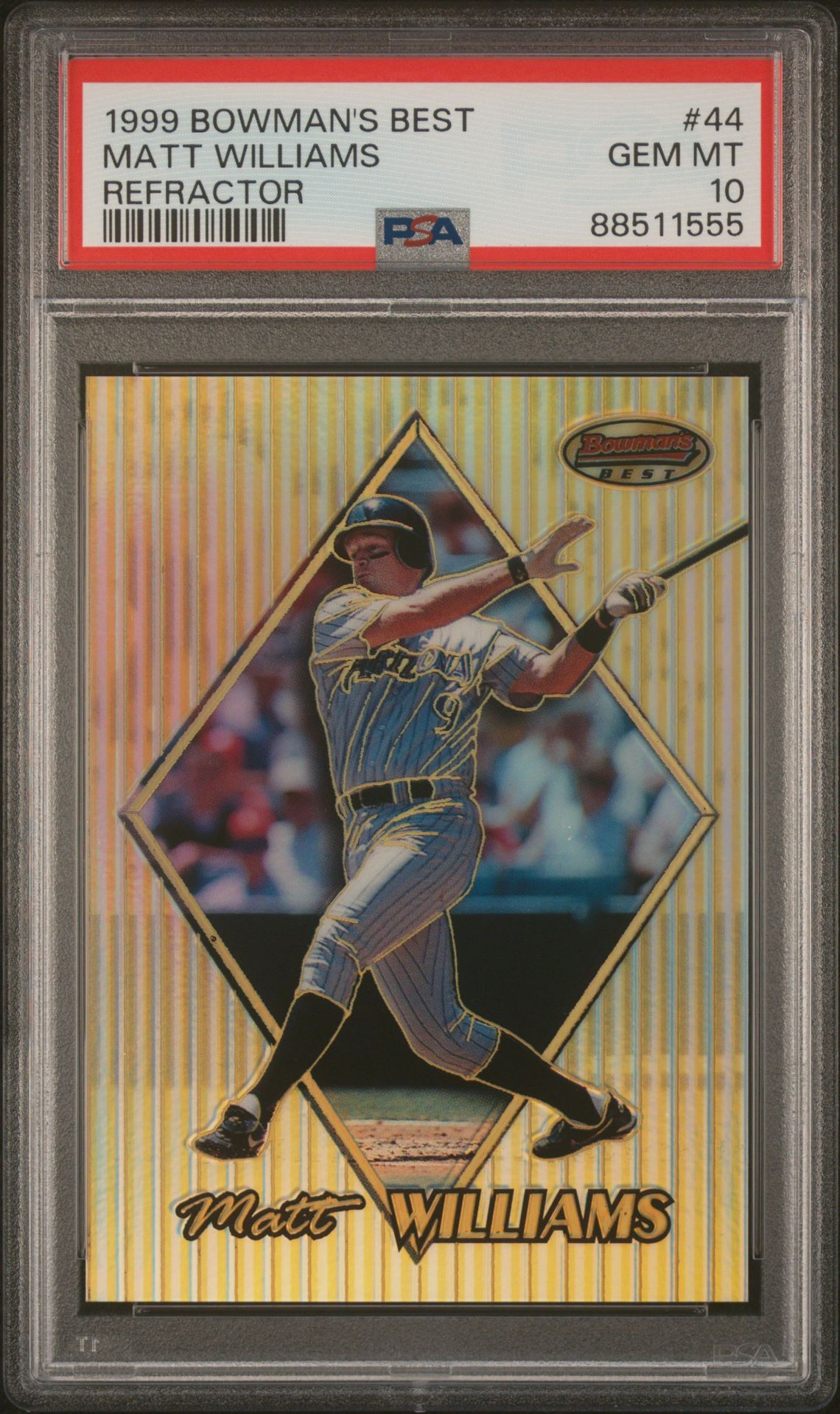 1999 Bowman BOWMAN'S BEST REFRACTOR #44 Matt Williams front