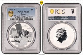2021-P $1 Marge & Maggie Simpson MS69