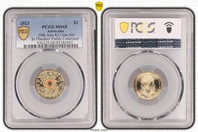 2023 $2 35th Ann $2 Coin Set Colorized In Flanders Fields MS68