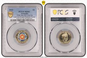 2023 $2 35th Ann $2 Coin Set Colorized Lest we Forget-Eternal Flame MS66