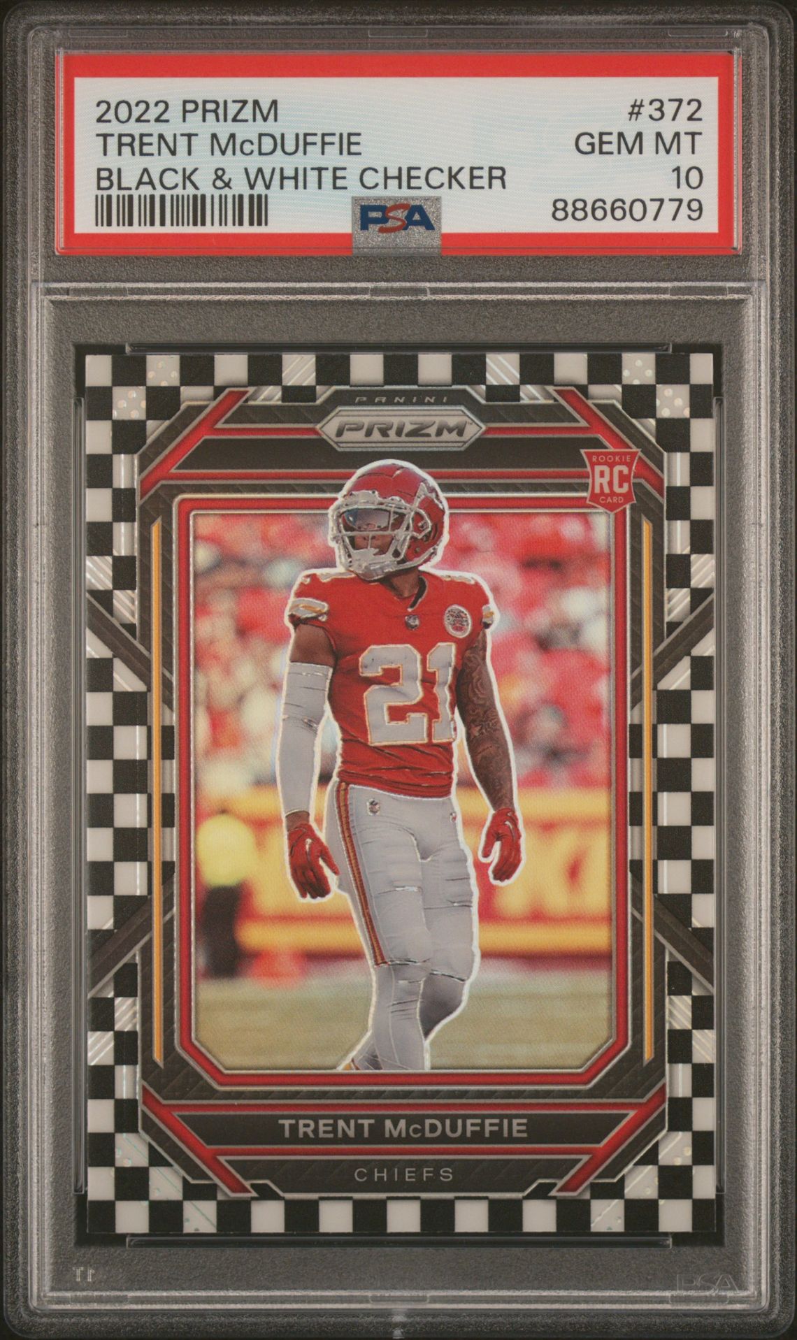 2022 Panini PANINI PRIZM BLACK & WHITE CHECKER #372 Trent Mcduffie front