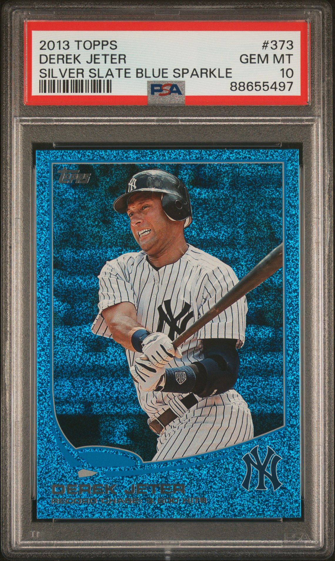 2013 Topps TOPPS SILVER SLATE BLUE SPARKLE #373 Derek Jeter front