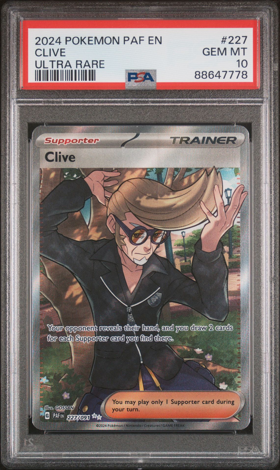 2024 Pokemon POKEMON PAF EN-PALDEAN FATES ULTRA RARE #227 Clive front