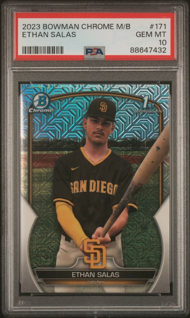 2023 Bowman Bowman Chrome Refractor #171 Ethan Salas front