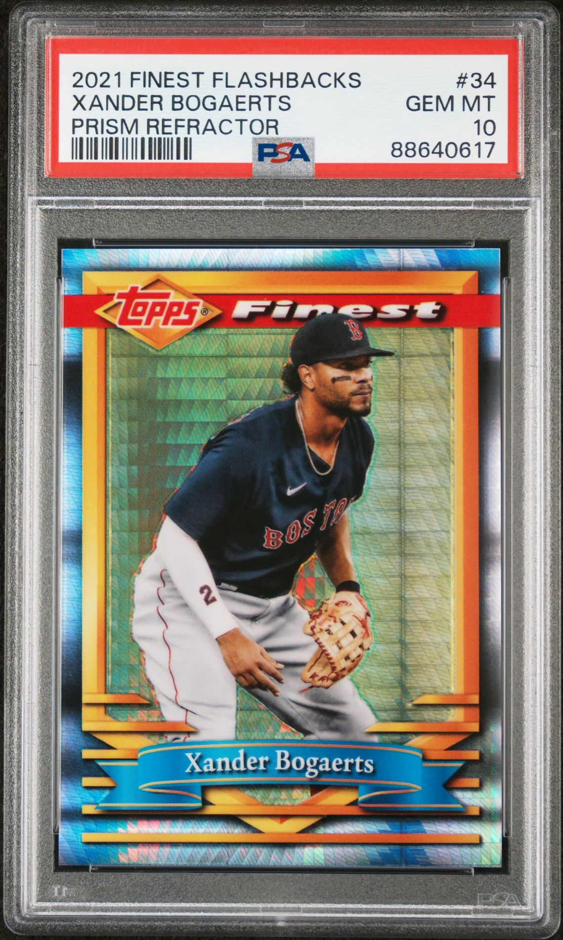 2021 Topps TOPPS FINEST FLASHBACKS PRISM REFRACTOR #34 Xander Bogaerts front