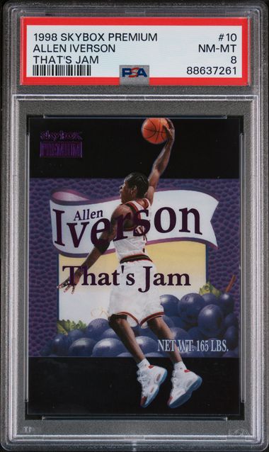 1998-99 Skybox Premium That's Jam #10 Allen Iverson – PSA NM