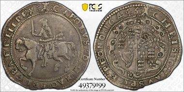 1645 Crown S-3062 Exeter var "16445" XF40