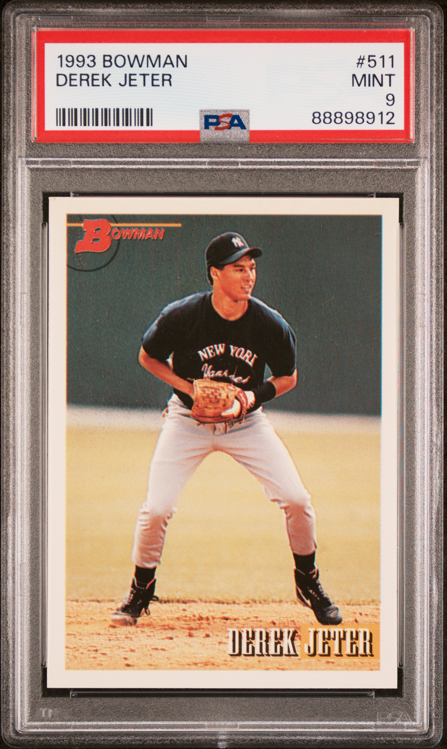 1993 Bowman #511 Derek Jeter Rookie Card– PSA MINT 9