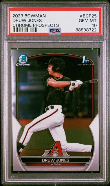 2023 Bowman BOWMAN CHROME PROSPECTS #BCP25 Druw Jones front