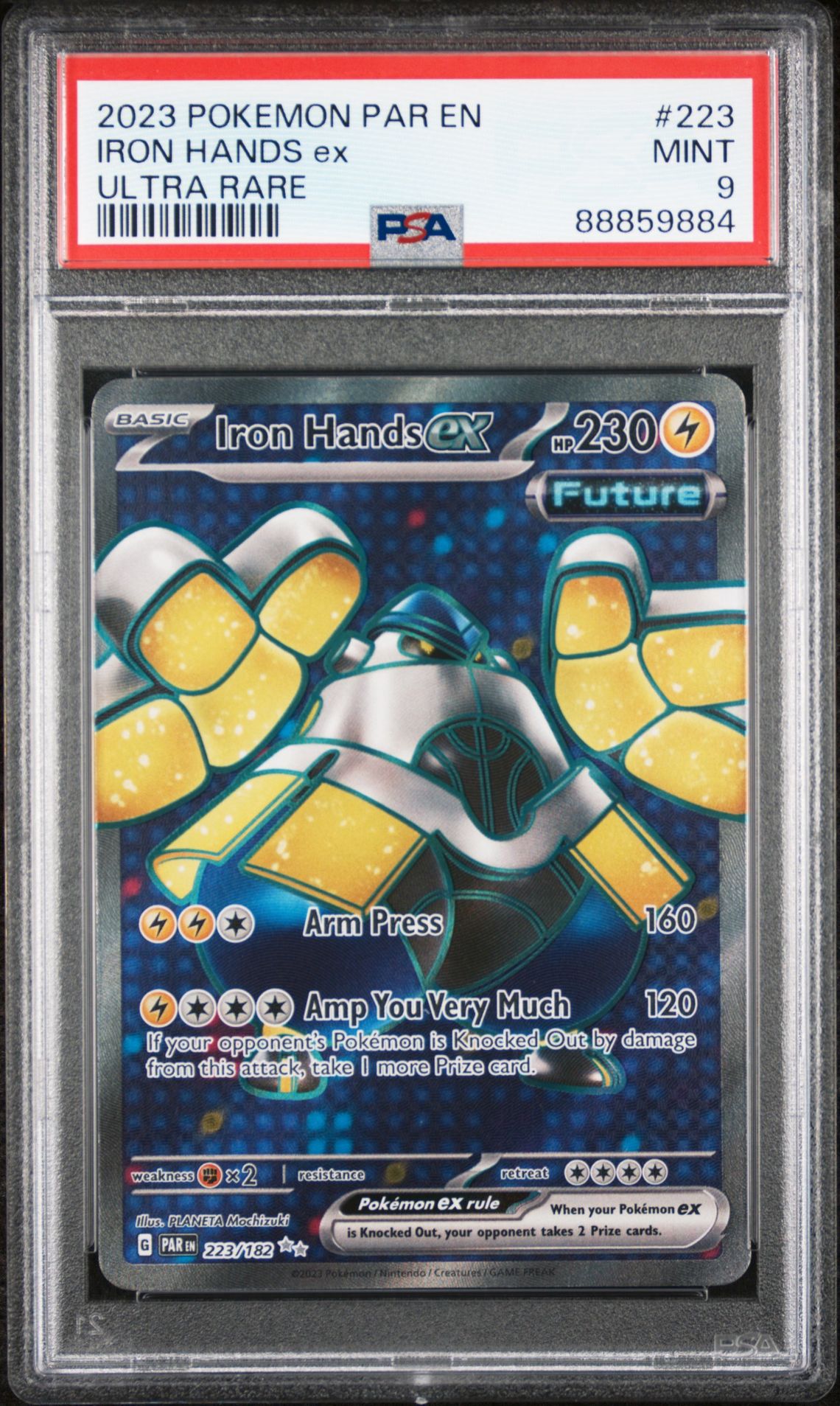 2023 Pokemon #223 Iron Hands Ex front
