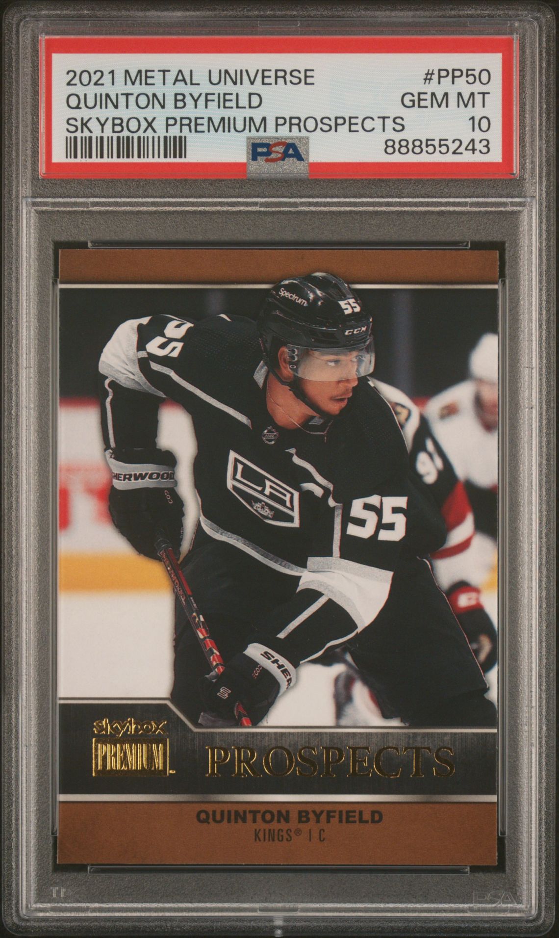 2021-2022 SkyBox SKYBOX METAL UNIVERSE SKYBOX PREMIUM PROSPECTS #PP50 Quinton Byfield front