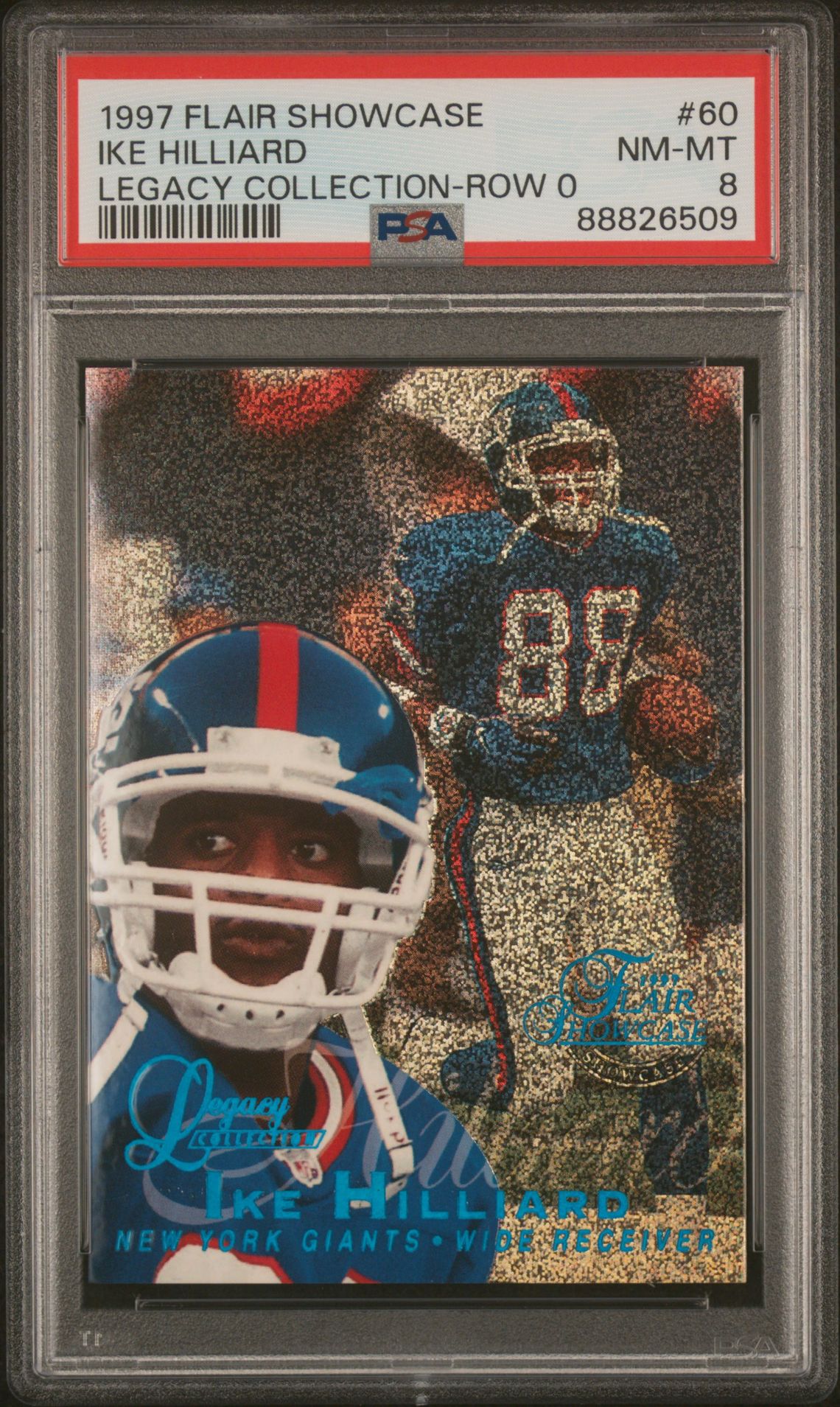 1997 Flair Showcase Legacy Collection Ike Hilliard #60 (Legacy Collection-Row 0) Nm-Mt 8 front