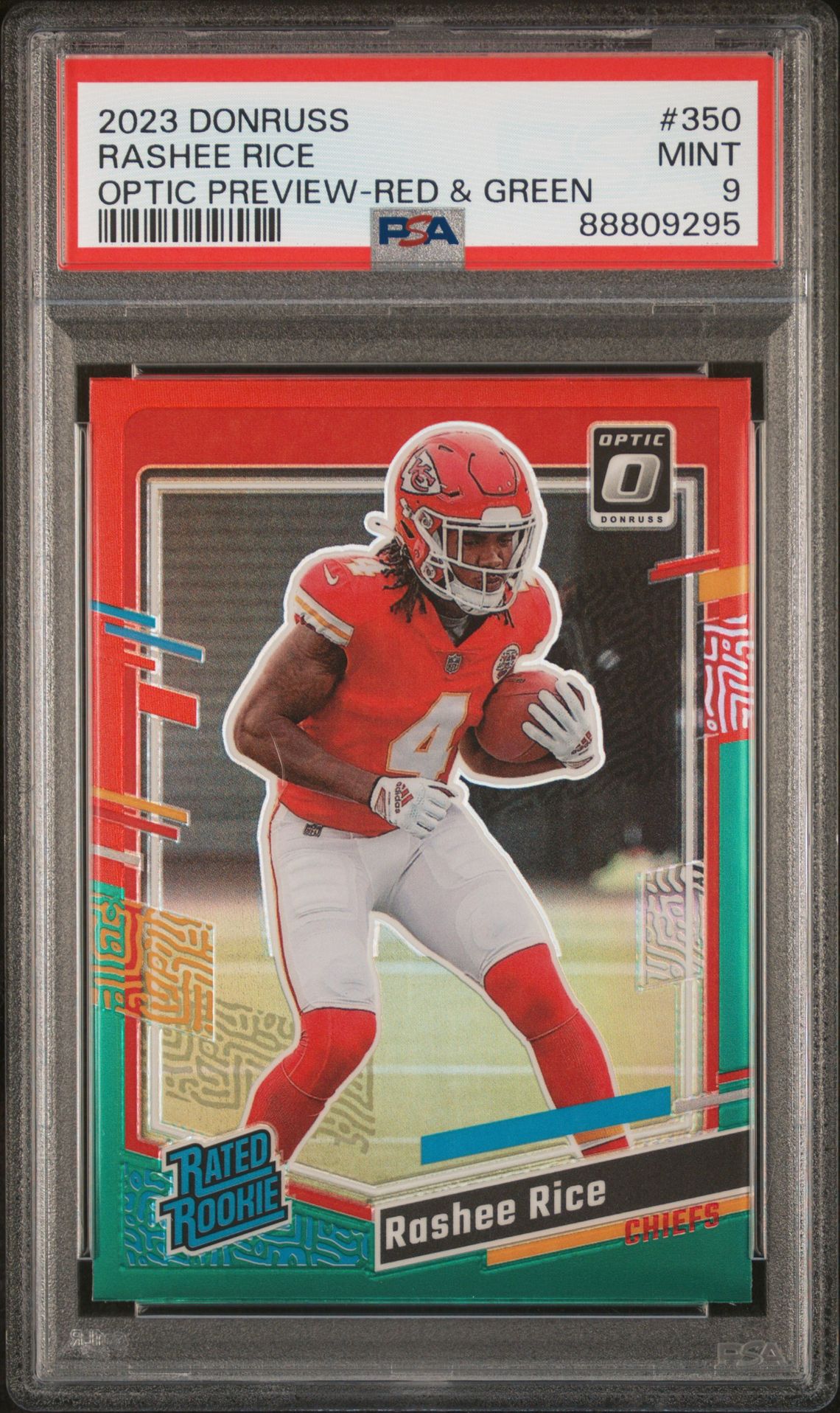 2023 Panini PANINI DONRUSS OPTIC PREVIEW-RED & GREEN #350 Rashee Rice front