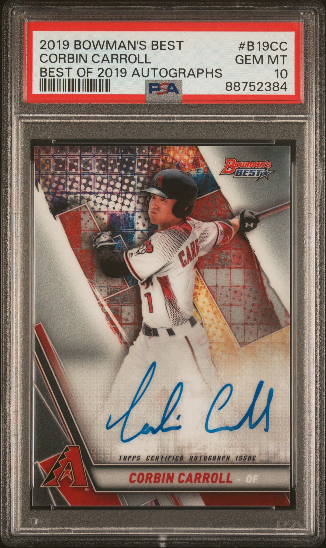 2019 Bowman BOWMAN'S BEST BEST OF 2019 AUTOGRAPHS #B19CC Corbin Carroll front