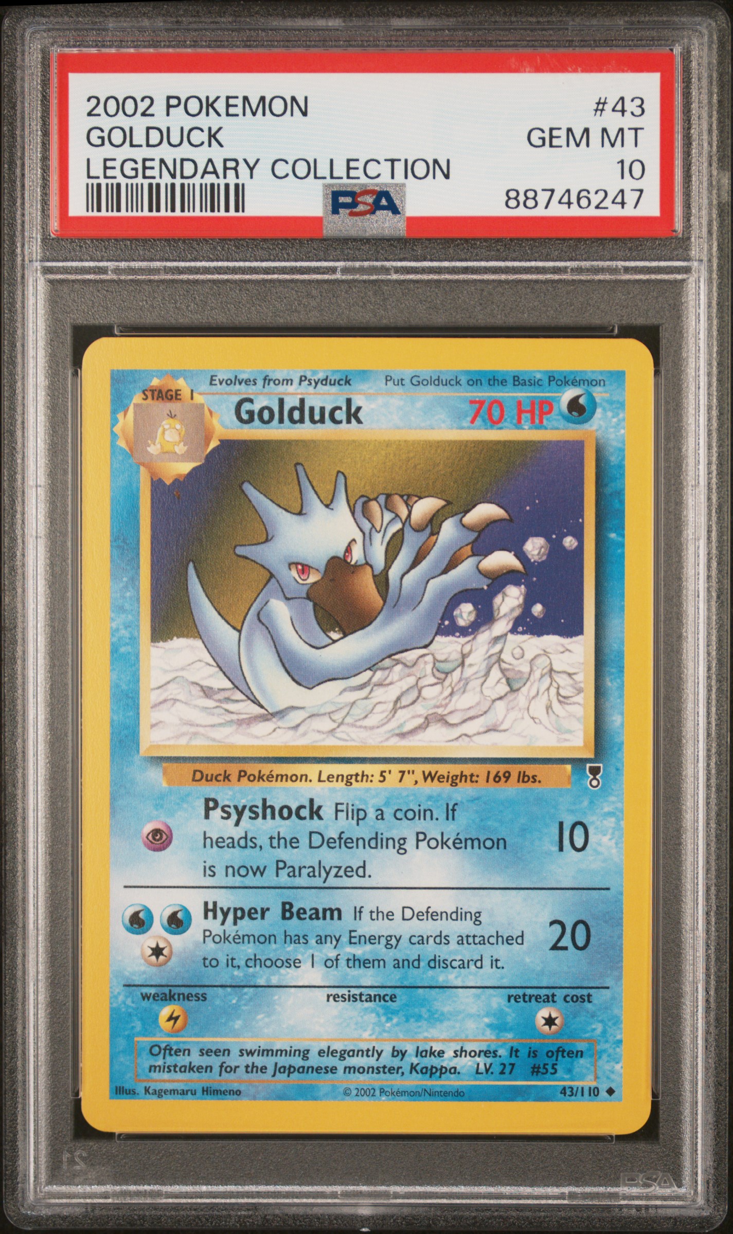 2002 Pokemon Legendary Collection 43 Golduck – PSA GEM MT 10