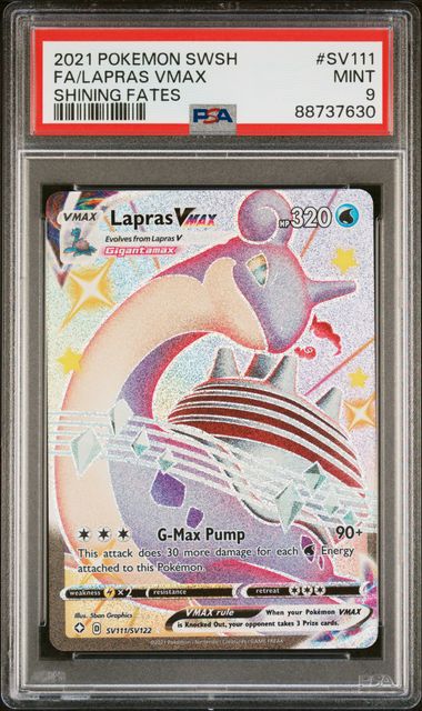 2021 Pokemon Shining Fates Full Art #SV111 Lapras front