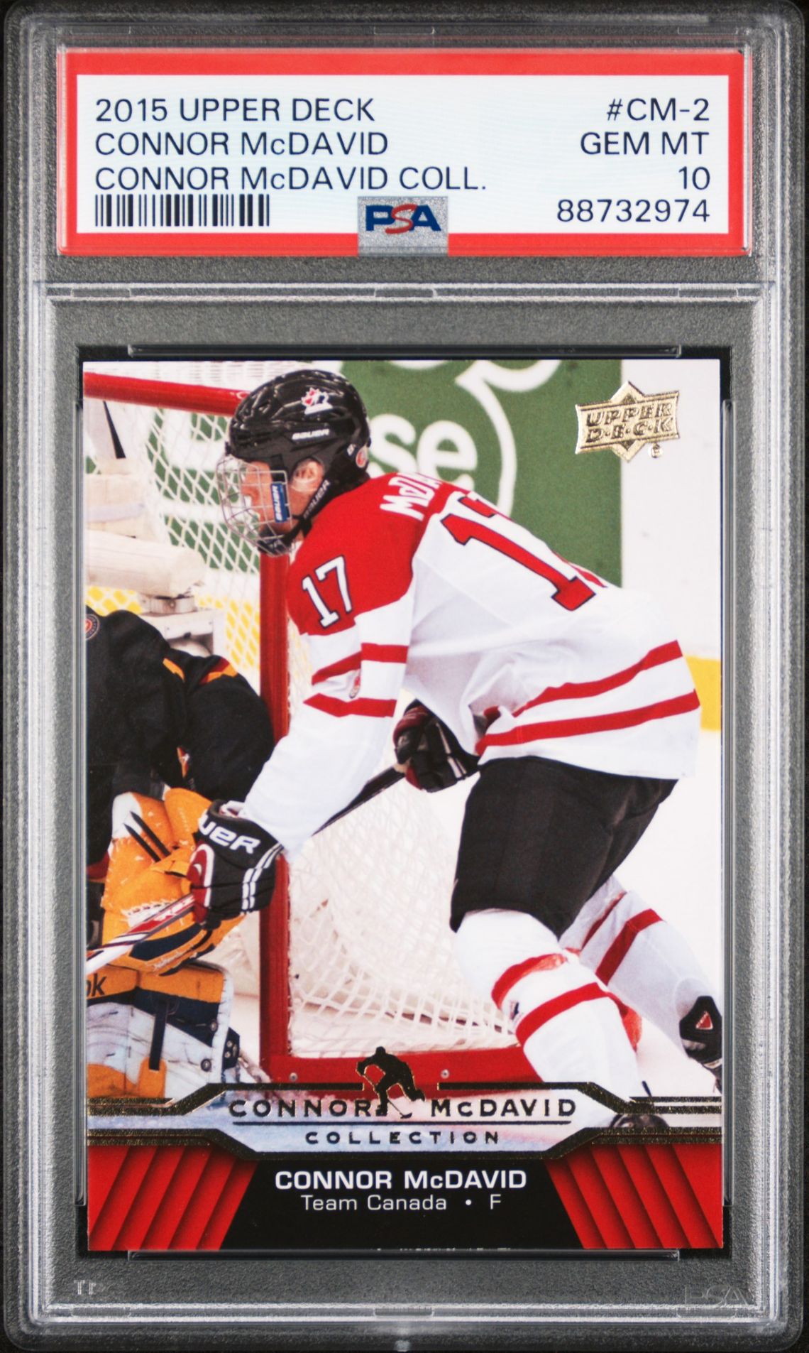 2015 Upper Deck Connor Mcdavid Collection Connor Mcdavid #Cm-2 (Connor Mcdavid Coll.) Gem Mt 10 front