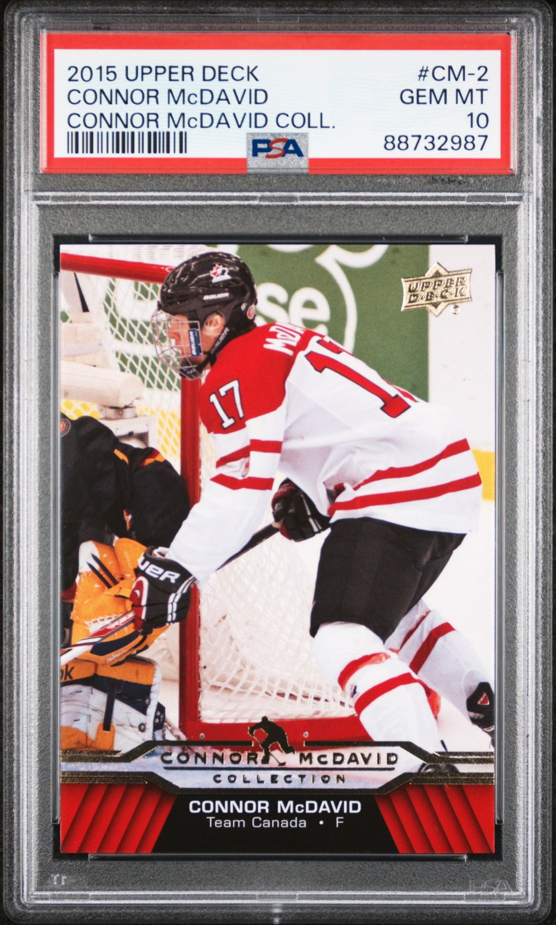 2015 Upper Deck Connor Mcdavid Collection Connor Mcdavid #Cm-2 (Connor Mcdavid Coll.) Gem Mt 10 front