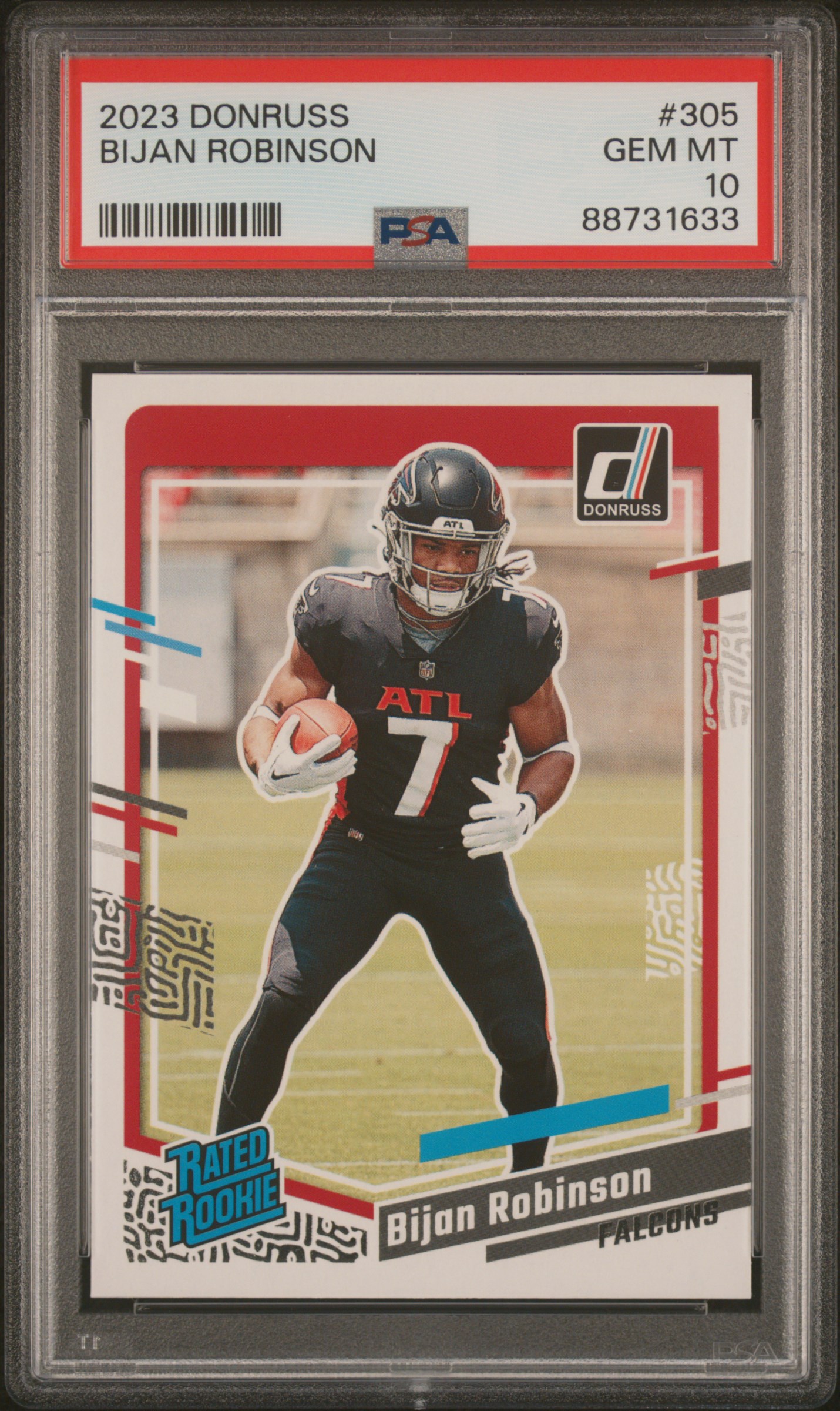 2023 Panini Donruss Bijan Robinson #305 Gem Mt 10 front